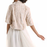 Ivory Genuine Mink Fur Jacket-1