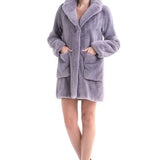 Gray Cozy Genuine Mink Fur Coat-2