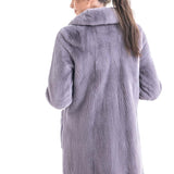 Gray Cozy Genuine Mink Fur Coat-1