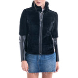 Black Lamb Shearling Leather Jacket-1