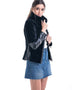 Black Lamb Shearling Leather Jacket-0
