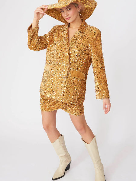 Gold Sequin Handmade Flapper Hat