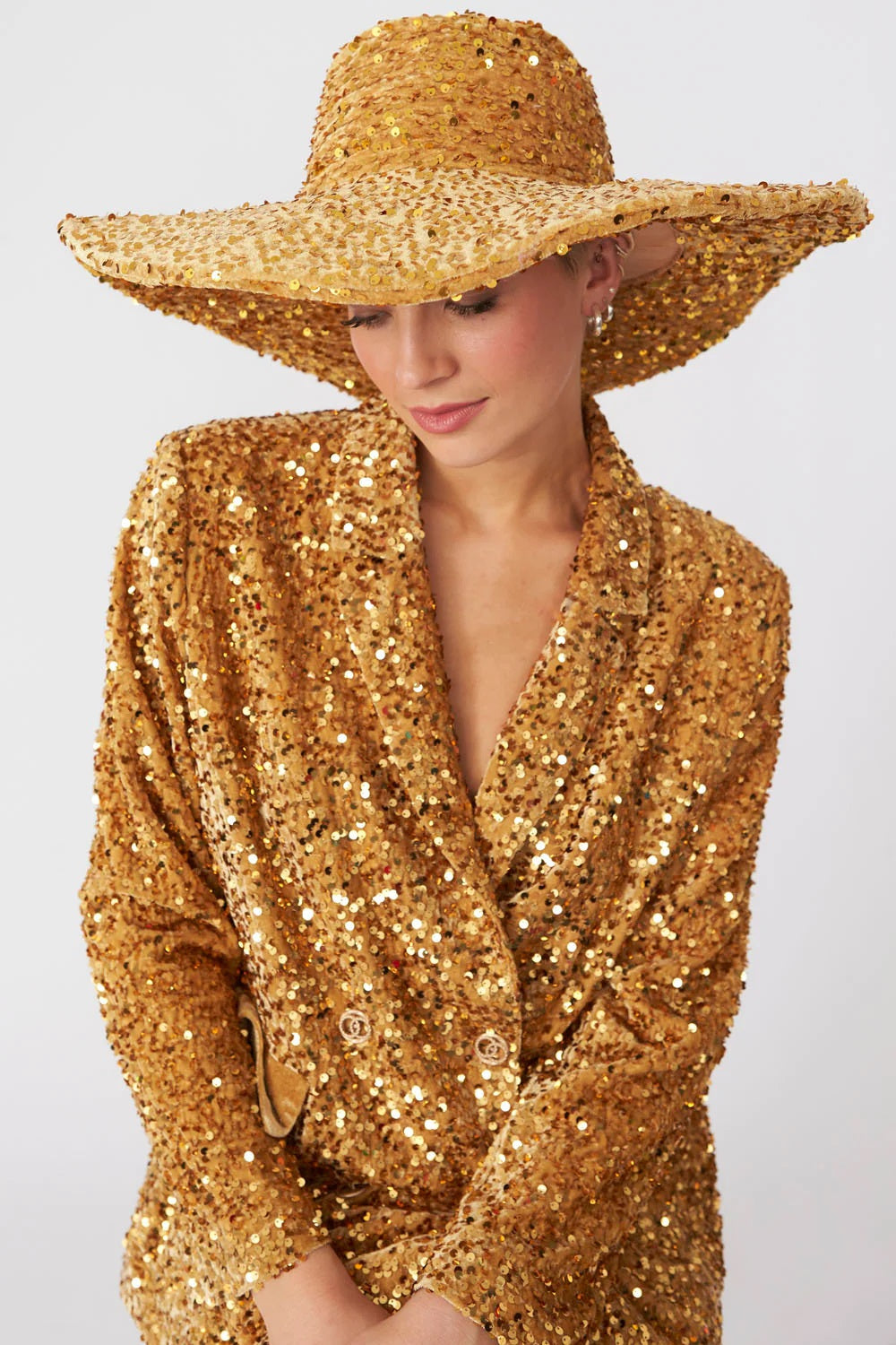 True Versailles — Gold Sequin Handmade Flapper Hat