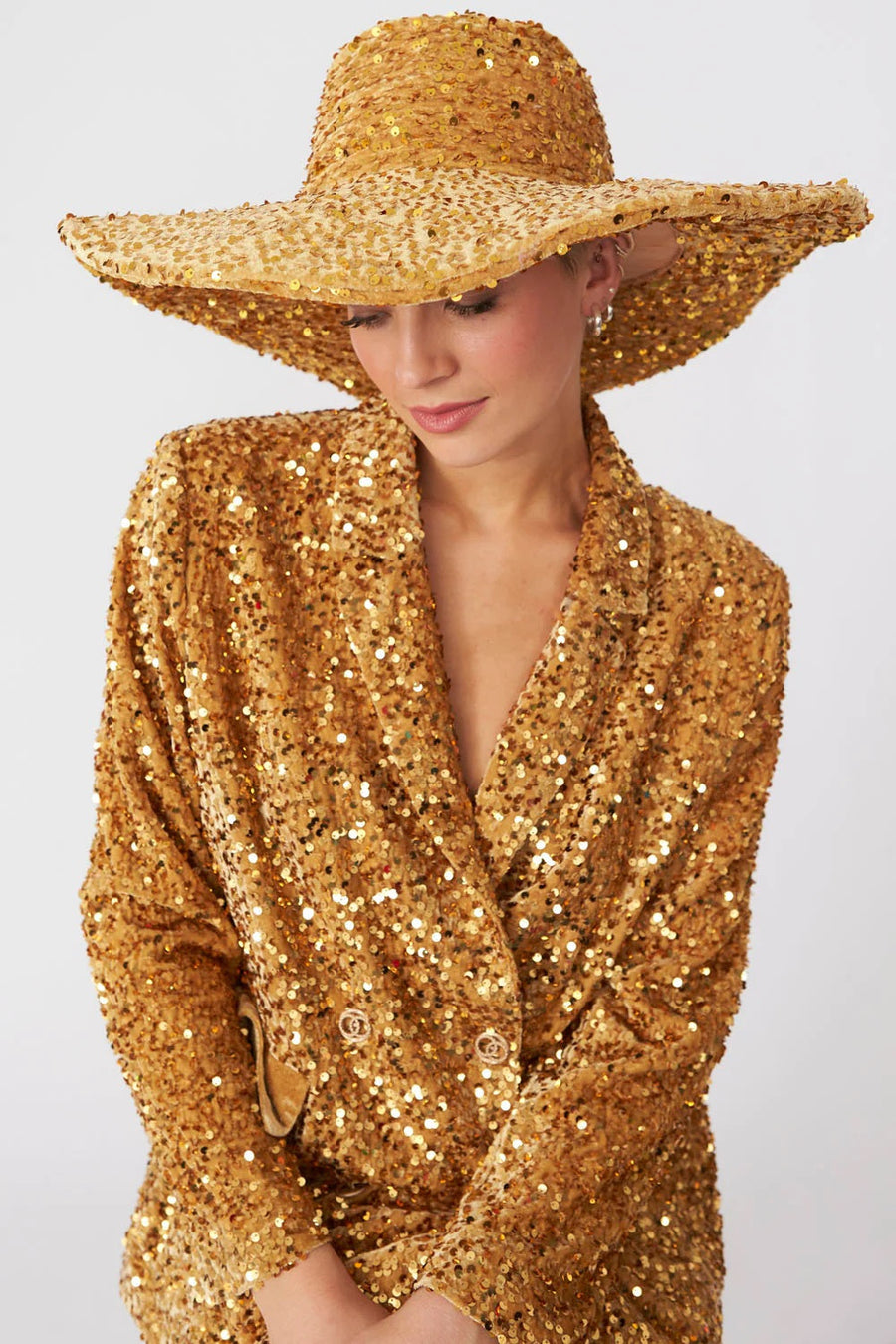 True Versailles — Gold Sequin Handmade Flapper Hat