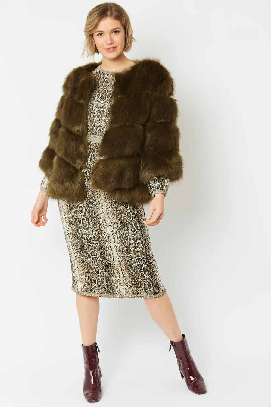 Palomina — Green Faux Fur Ella Coat, alternate view 2