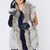 Grey Fox And Coney Fur Gilet-0