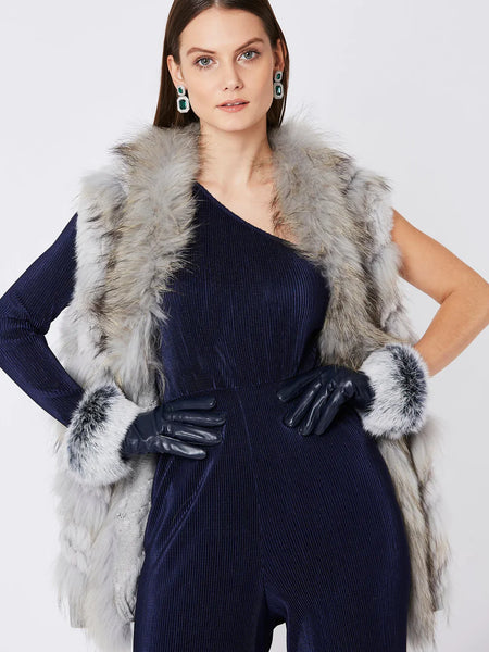 Grey Fox And Coney Fur Gilet-1