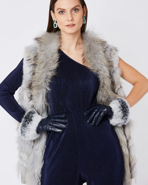 Grey Fox And Coney Fur Gilet-1