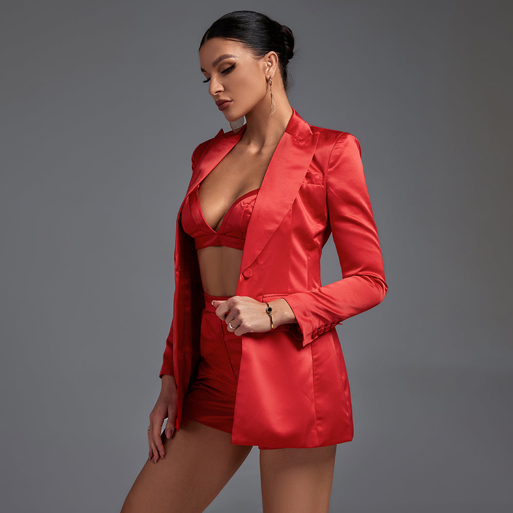 Amaya Satin Luxury 3-Piece Set for Elegant Comfort