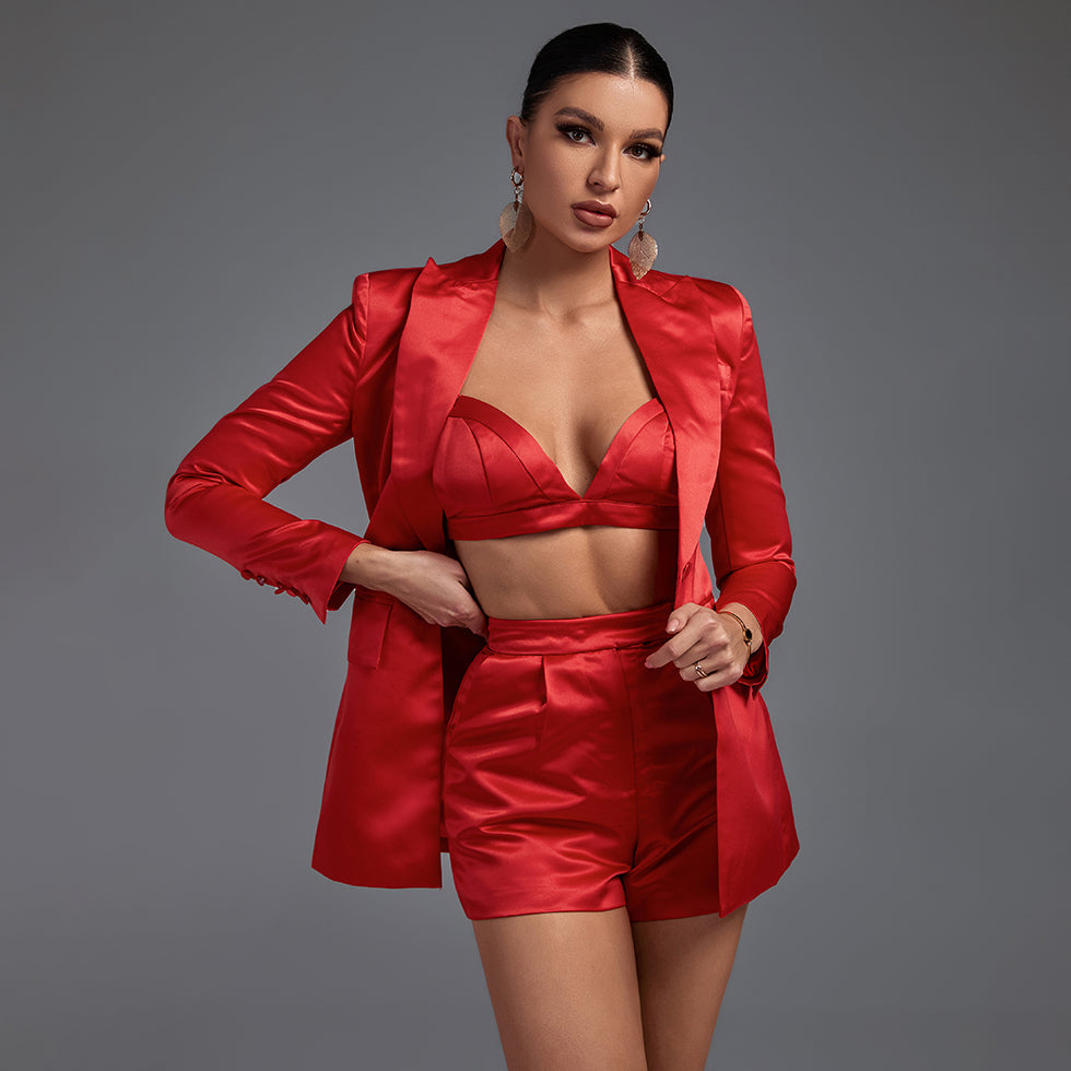 Amaya Satin Luxury 3-Piece Set for Elegant Comfort