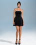 Online A-Line Bandage Dress Adorned with Pearls for Sophisticated Elegance