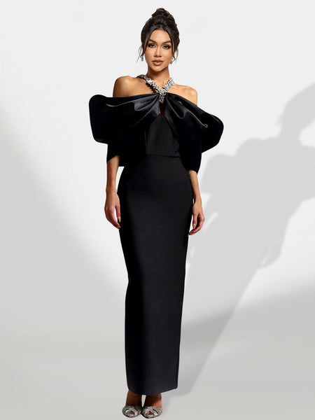 Elegant and Chic Bandage Dress with Floating Ombre