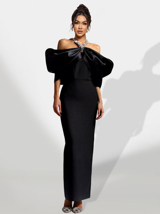 Elegant and Chic Bandage Dress with Floating Ombre