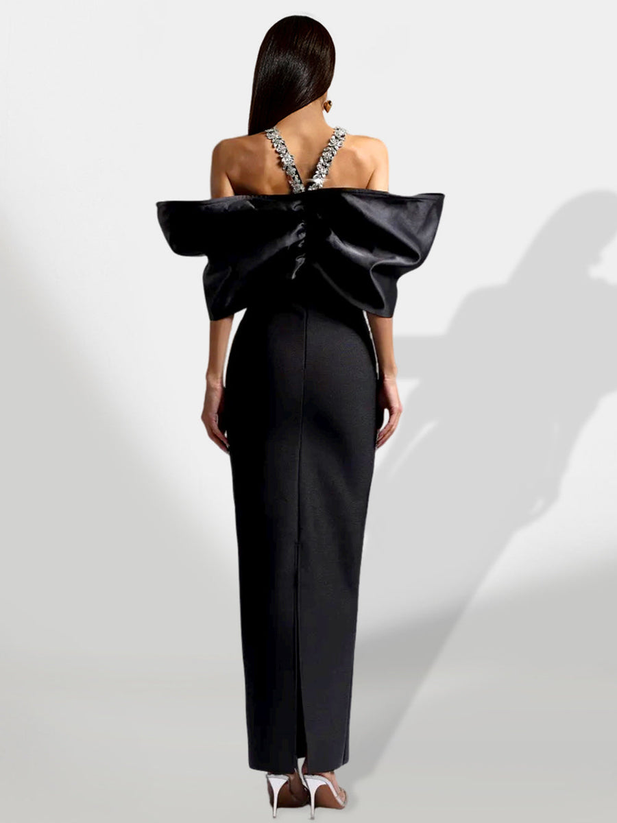 Elegant and Chic Bandage Dress with Floating Ombre