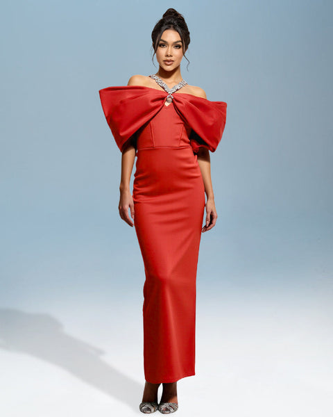 Off-Shoulder Bandage Dress in Oversized Style