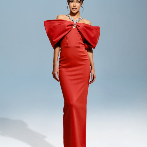 Off-Shoulder Bandage Dress in Oversized Style