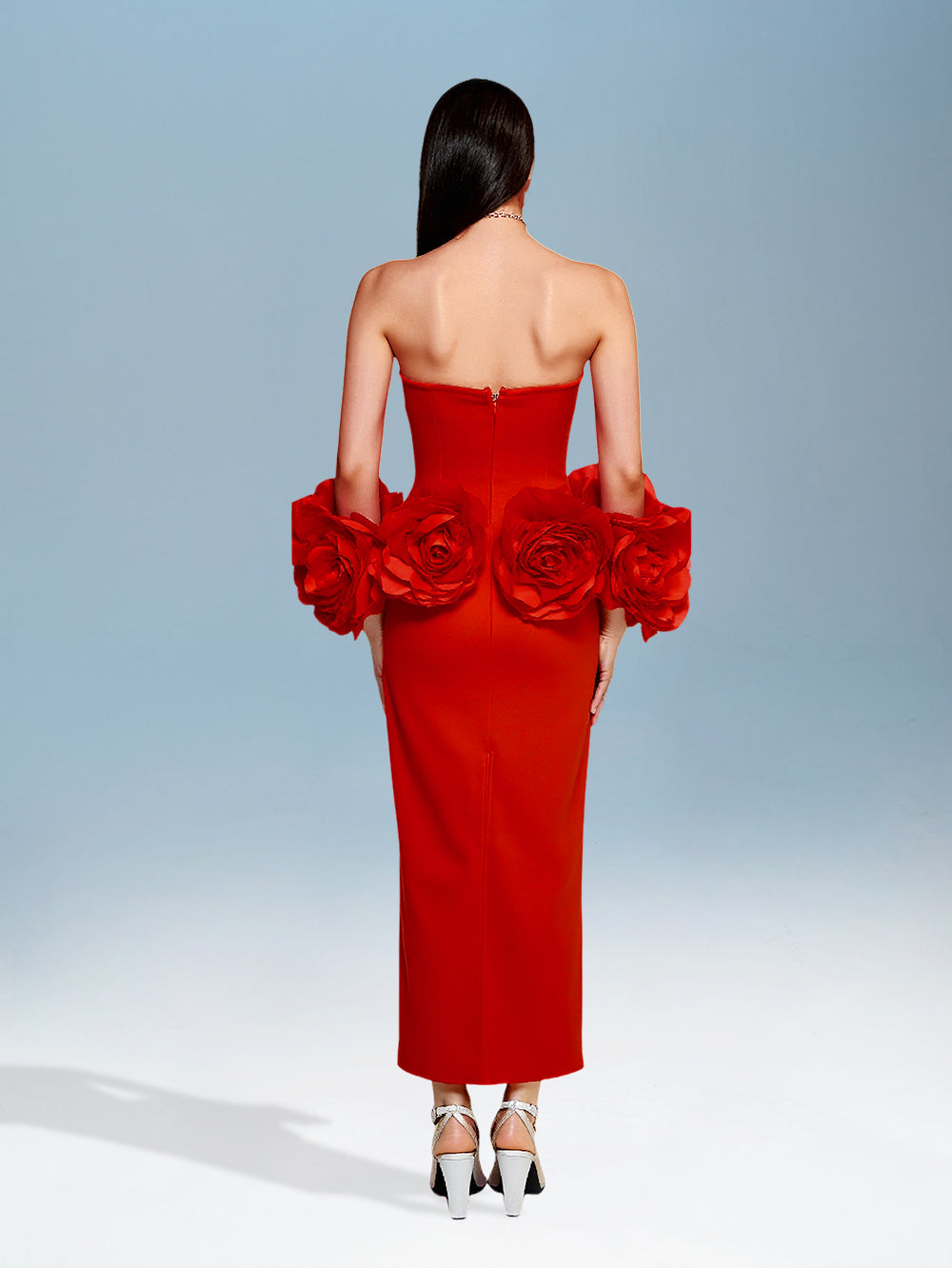 Mireille Bellamy — Bustante Maxi Dress with 3D Large Flower Print for a Spectacular Style, alternate view 4