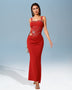 Backless mermaid-style bandage dress
