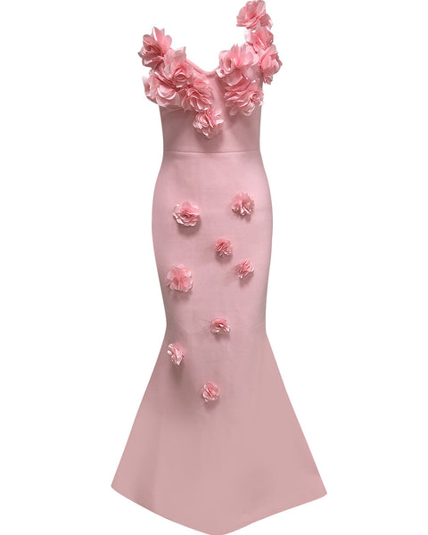 Floral Fishtail Bandage Maxi Dress