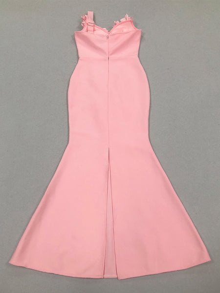 Floral Fishtail Bandage Maxi Dress