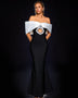 Off Shoulder Pearl Cutout Bandage Dress