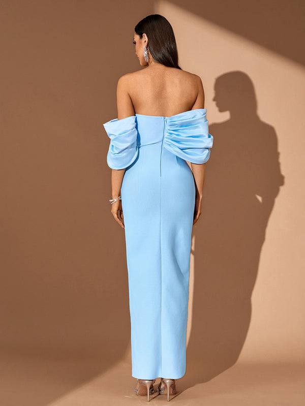 Off Shoulder Crystal Bustier Bandage Dress