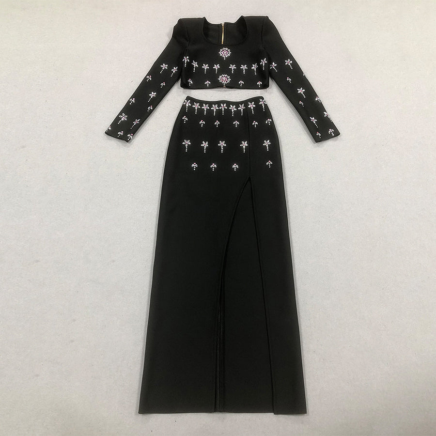 Crystal Embellished Slit Bandage Set