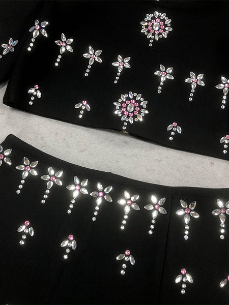 Crystal Embellished Slit Bandage Set