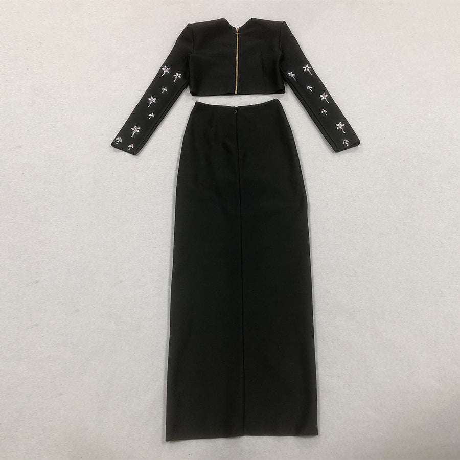 Crystal Embellished Slit Bandage Set