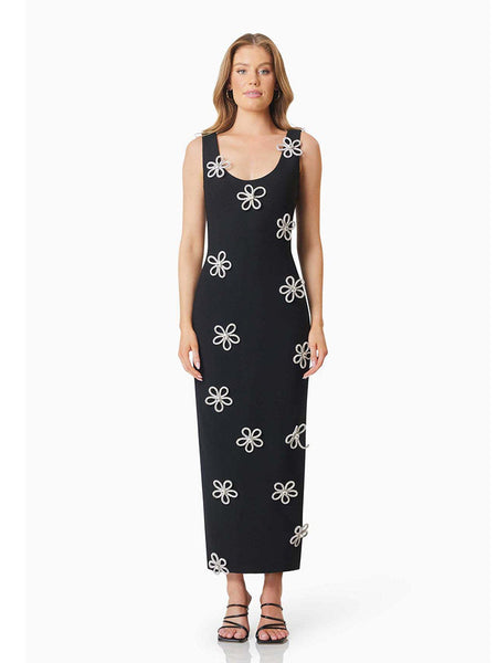 Strassblumen verziertes Bandage-Kleid