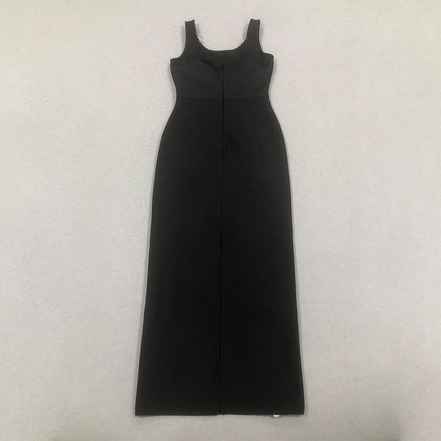 Strassblumen verziertes Bandage-Kleid