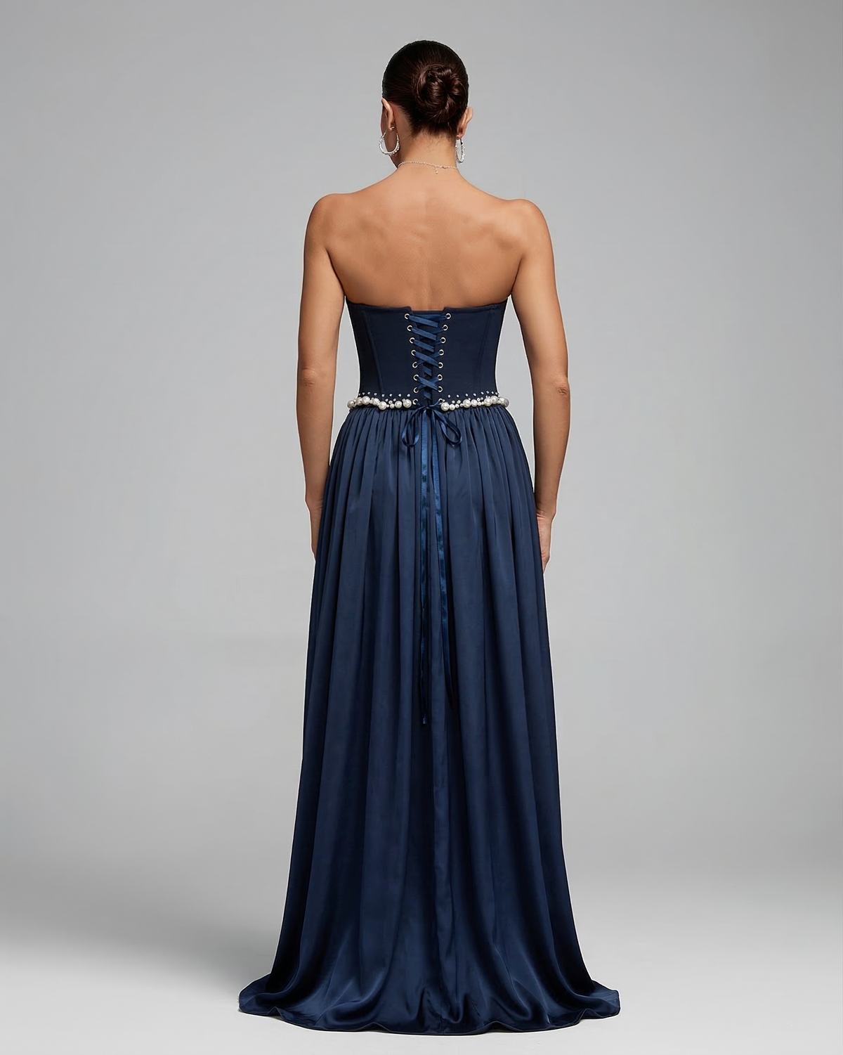 Arden Capri — Pearl-Embellished Strapless Girdle Maxi Dress, alternate view 5
