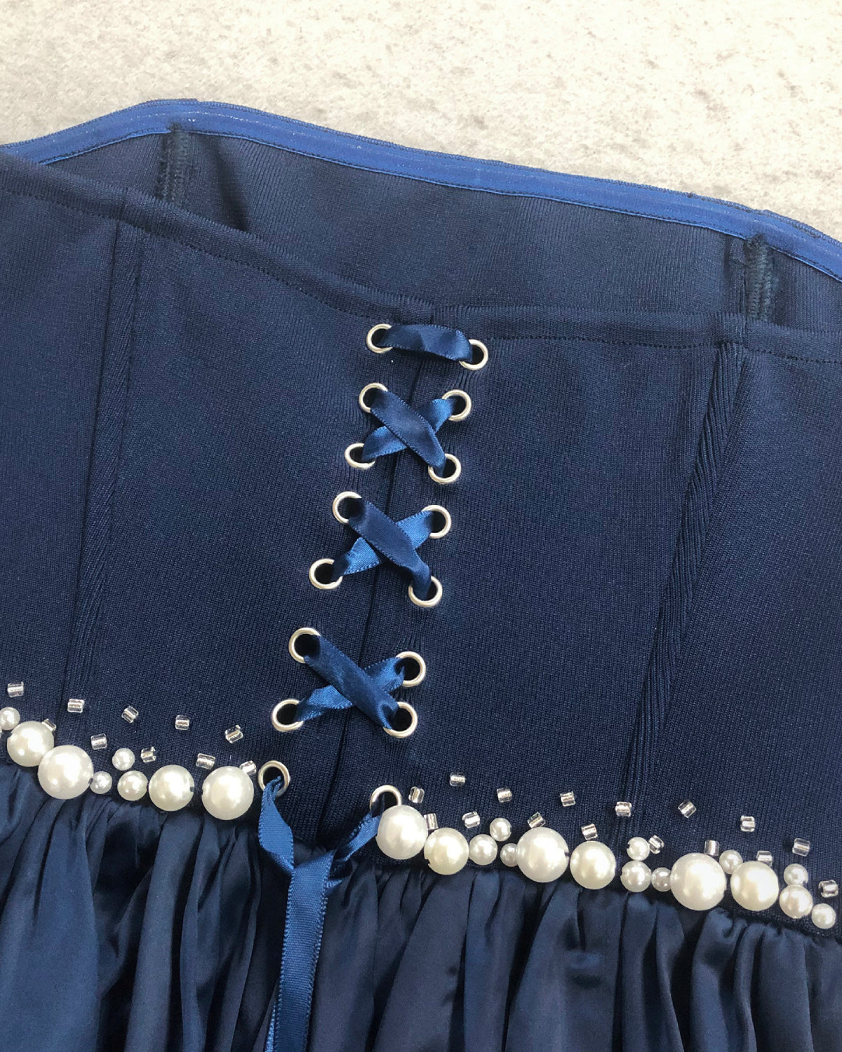 Arden Capri — Pearl-Embellished Strapless Girdle Maxi Dress, alternate view 7