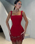 Crystal Fringe Mini Bandage Dress