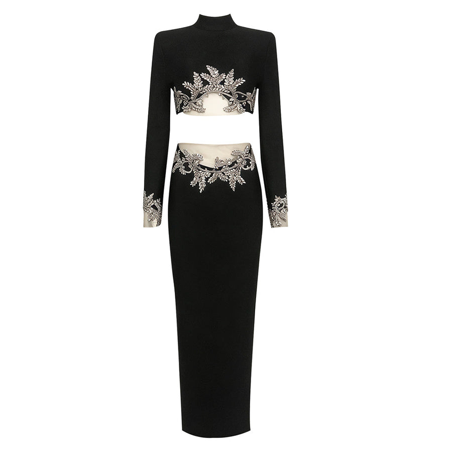 Crystal Embellished Mesh Bandage Set