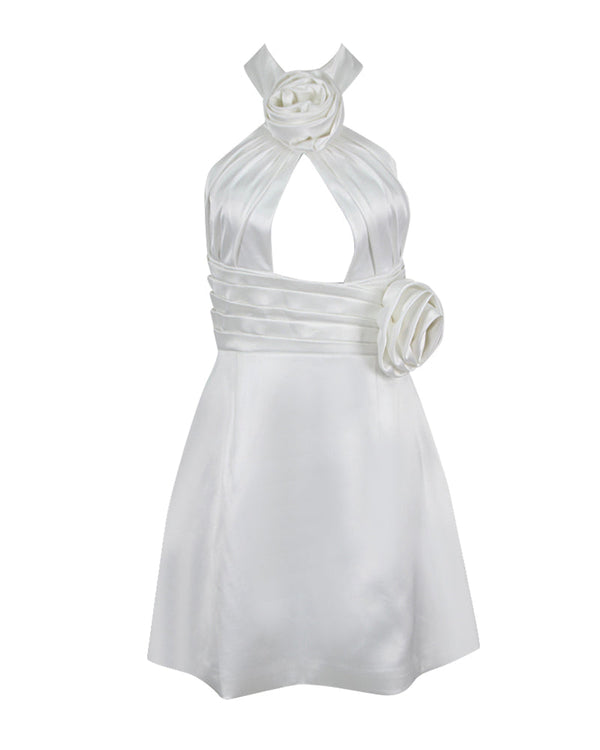 Chic Sleeveless Mini Pink Dress with Open Back