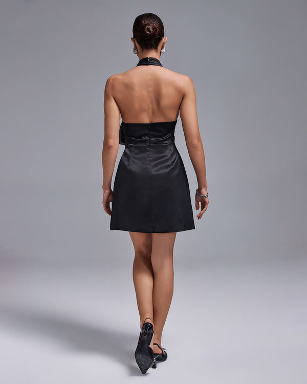 Chic Sleeveless Mini Pink Dress with Open Back