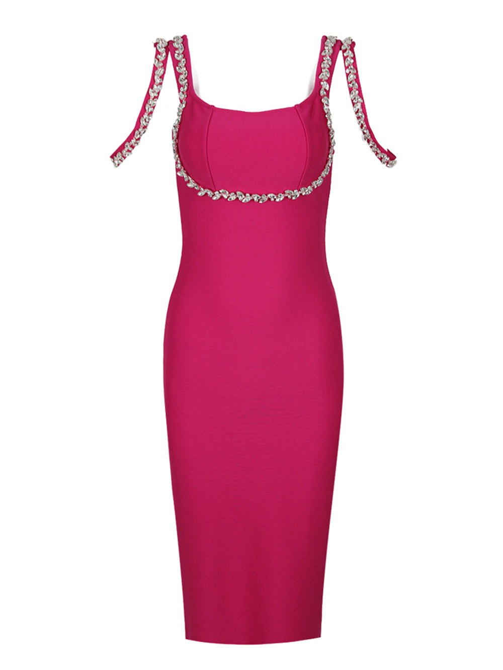 Verena — Strappy Sleeveless Rhinestone Over Knee Bandage Dress, alternate view 6