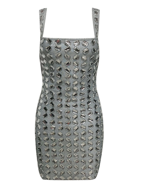 Sparkly Crystal Embellished Bandage Dress