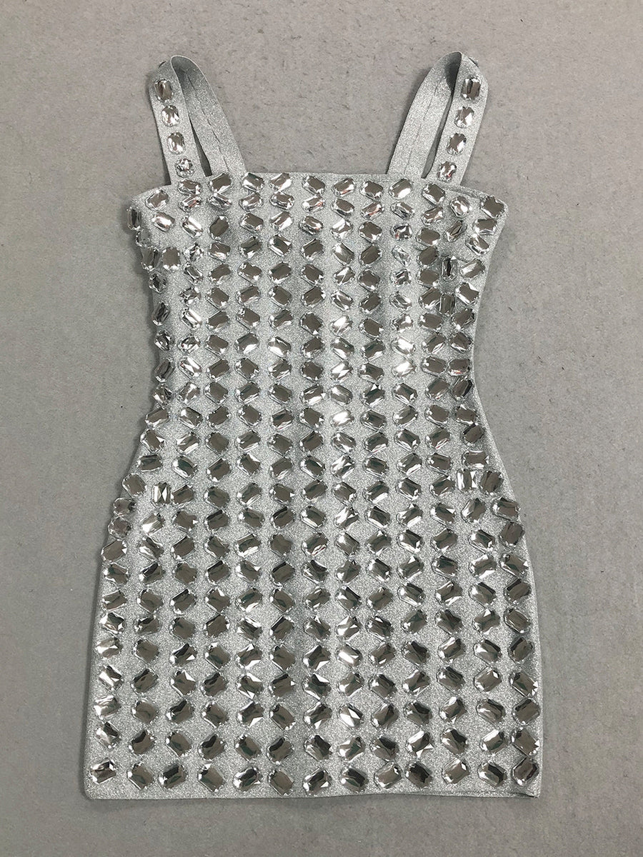 Sparkly Crystal Embellished Bandage Dress