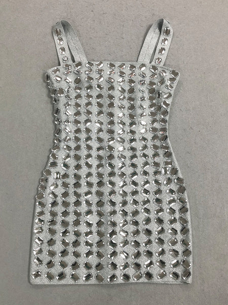 Sparkly Crystal Embellished Bandage Dress