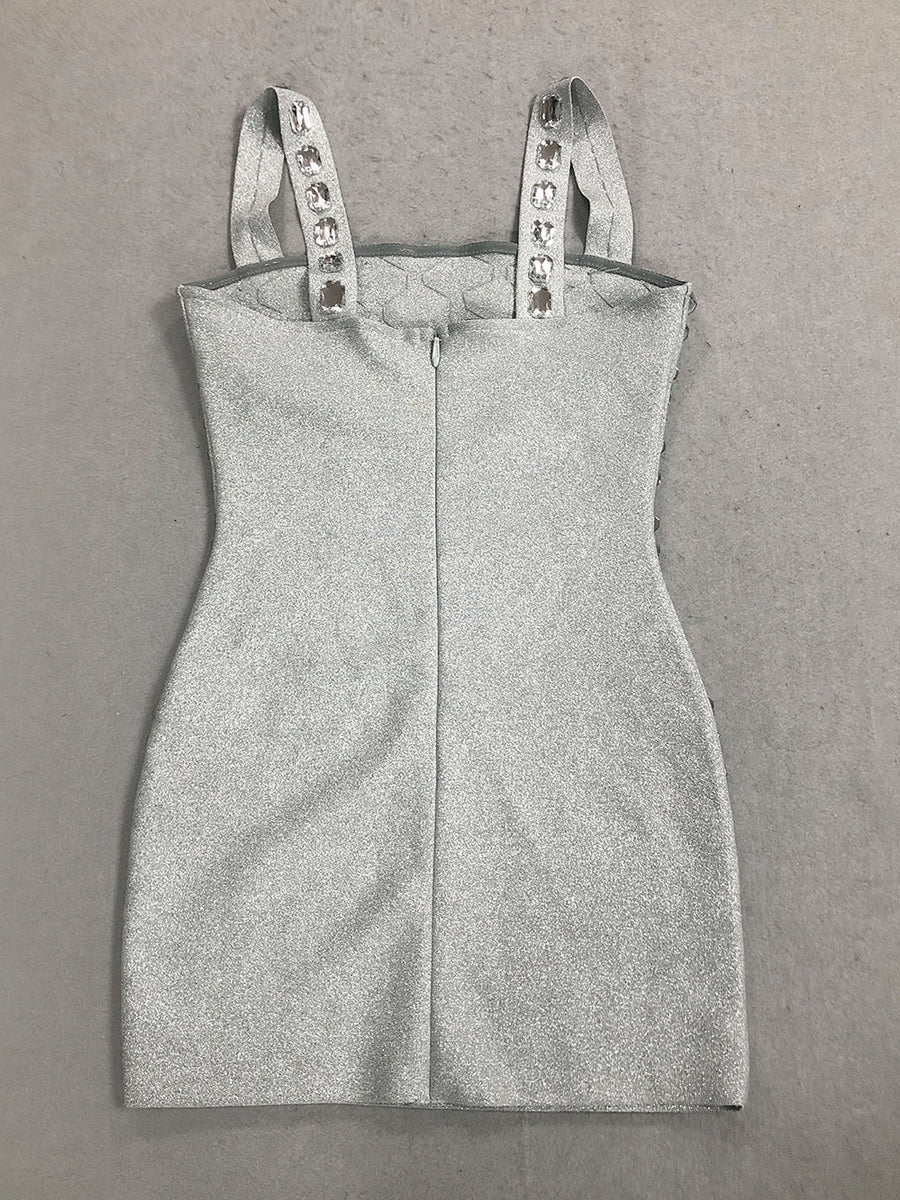 Sparkly Crystal Embellished Bandage Dress