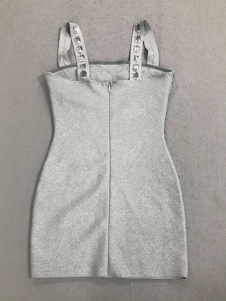 Sparkly Crystal Embellished Bandage Dress