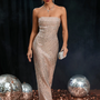 Seraphina™ | Strapless Rhinestone Maxi Bandage Dress