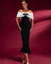 Off Shoulder Bow Fishtail Bandage Dress - Opulent Empire