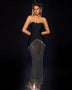 Hotfix Rhinestone Sparkly Skirt Set