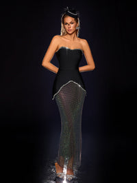 Wisteria Moreau — Hotfix Rhinestone Sparkly Skirt Set