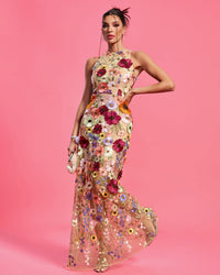 Winter Lefèvre — Maraya Floral Applique Maxi Dress, alternate view 5