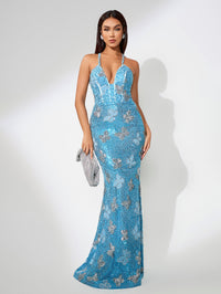 Felicity Bellamy — Brilliant Maxi Dress with Sequin Butterflies, alternate view 6