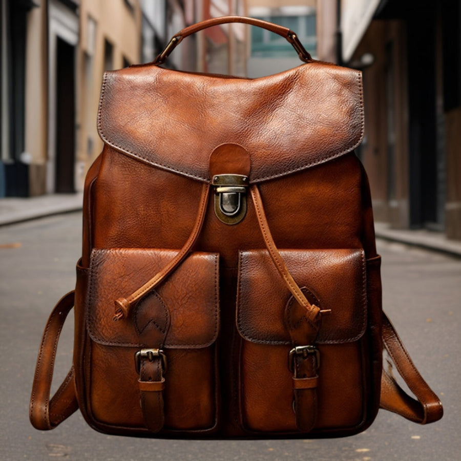 Harrison™ — Exquisite Leather Backpack Men's Statement Handbag, alternate view 2